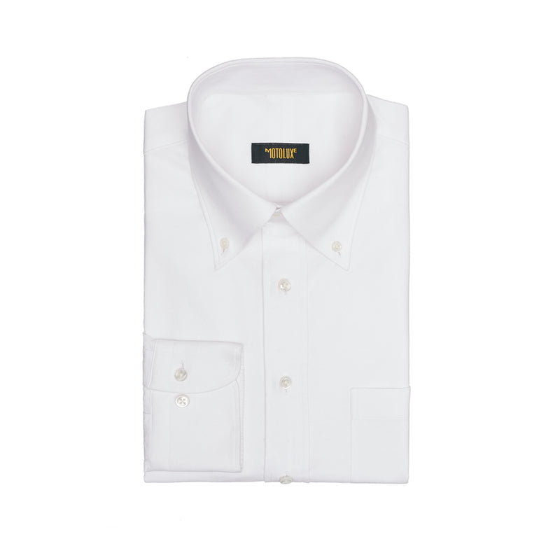 White Stretch Oxford Popover Shirt